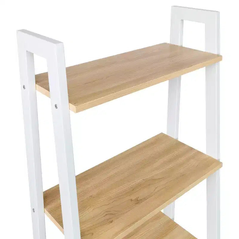 Étagère bibliothèque blanche à cadre en acier