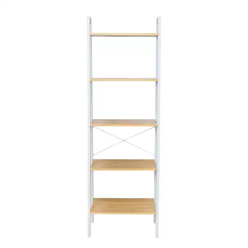 Étagère bibliothèque blanche à cadre en acier