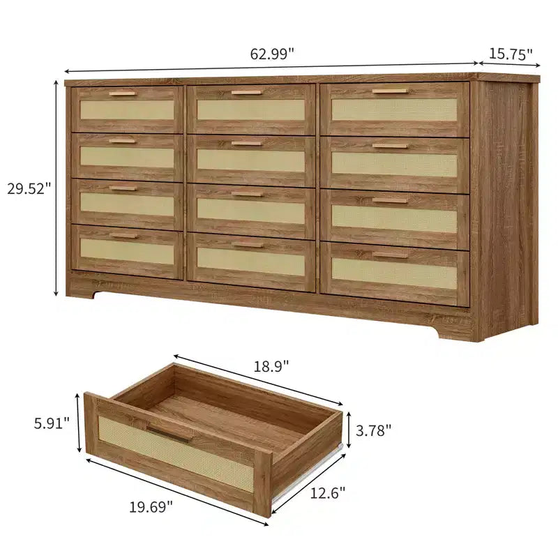 Organisateur de Rangement en Bois à Tiroirs