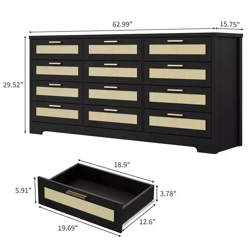 Organisateur de Rangement en Bois à Tiroirs