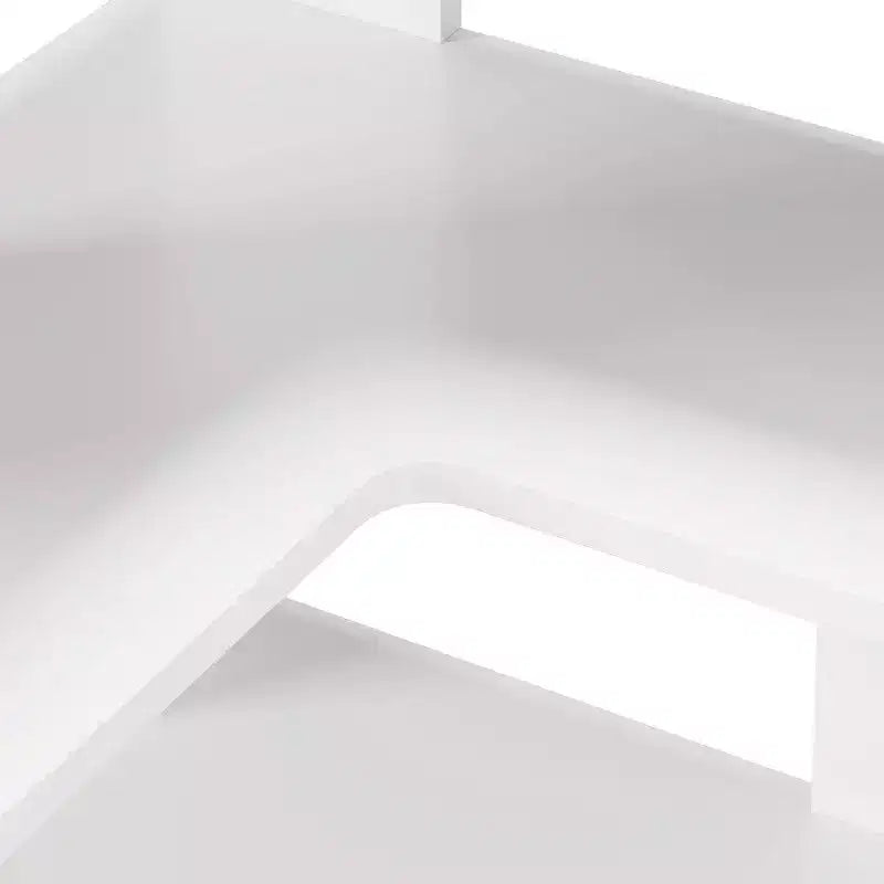 Étagère d'angle en L blanche