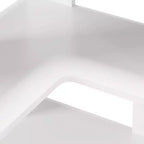 Étagère d'angle en L blanche