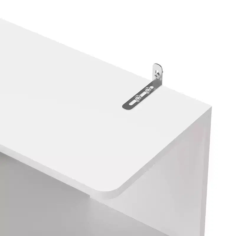 Étagère d'angle en L blanche