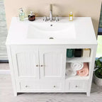 Karl Home White Bathroom Vanity Without Sink Top