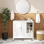 Meuble-lavabo de salle de bain blanc