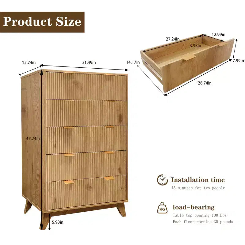 Commode en bois de rangement