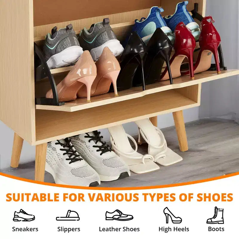 Meuble à chaussures étroit à 3 niveaux