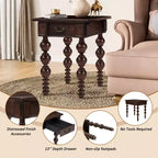 Table basse en bois massif style vintage
