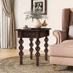 Okak Vintage Style Solid Wood Coffee Table with Storage Drawer & Spindle Legs Modern Tea table Center Table for Living Room Bedroom