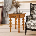 Table basse en bois massif style vintage