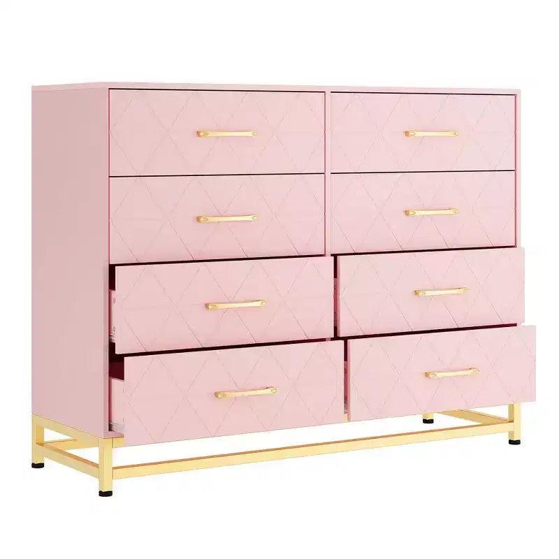 Commode haute avec plateau en bois