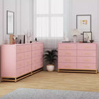 Commode haute avec plateau en bois