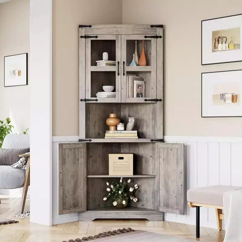 Meuble d'angle haut de style ferme
