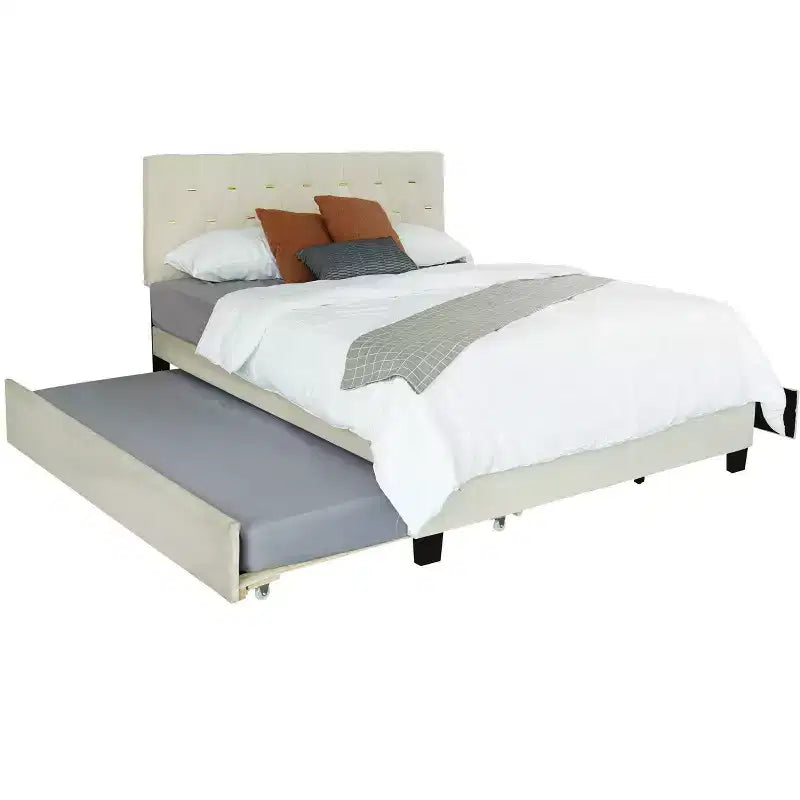 Lit en velours moderne