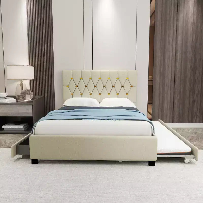 Lit en velours moderne