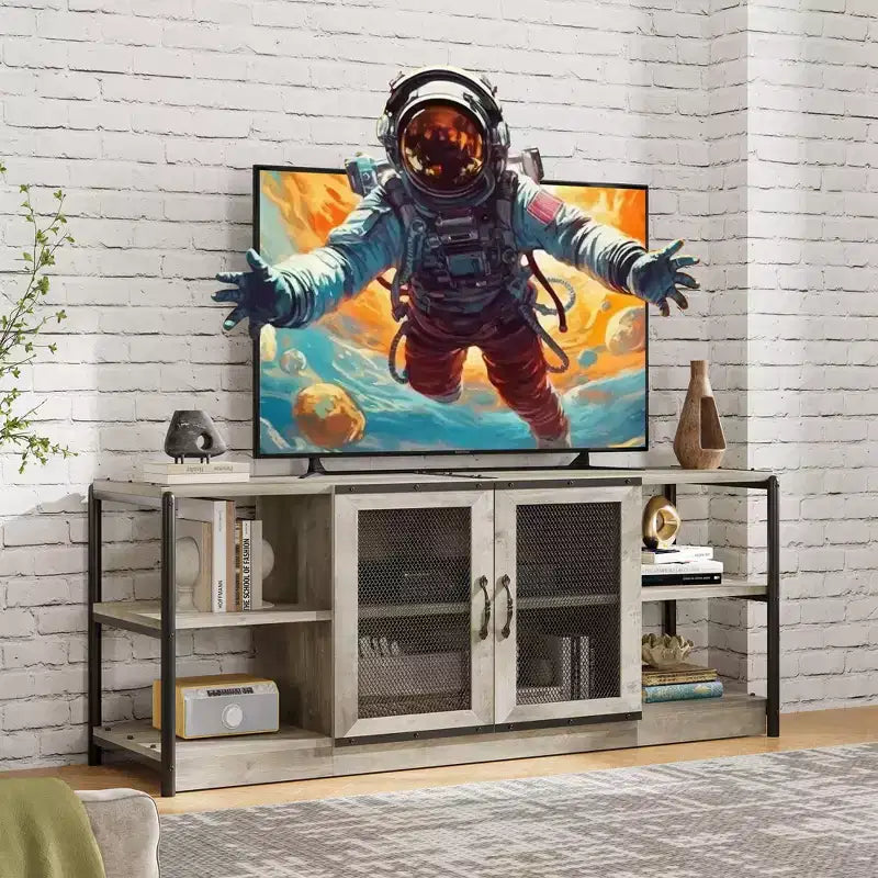 Meuble TV industriel pour centre de divertissement