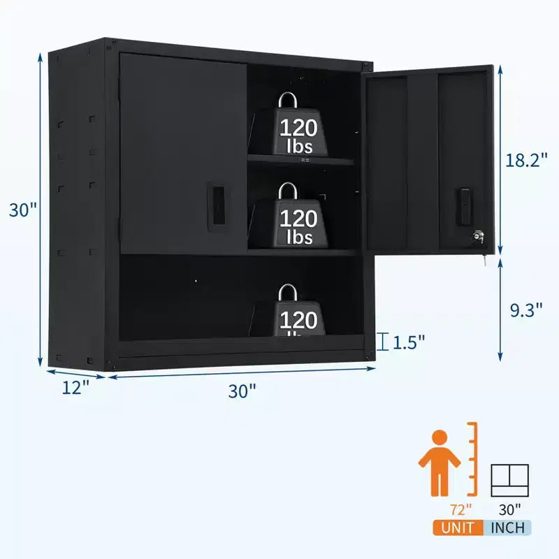 Meuble haut avec étagère réglable