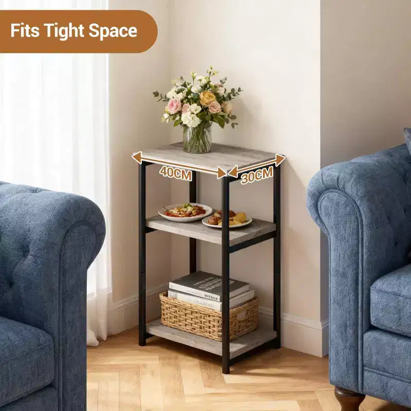 Table d'appoint de canapé moderne en bois étroite