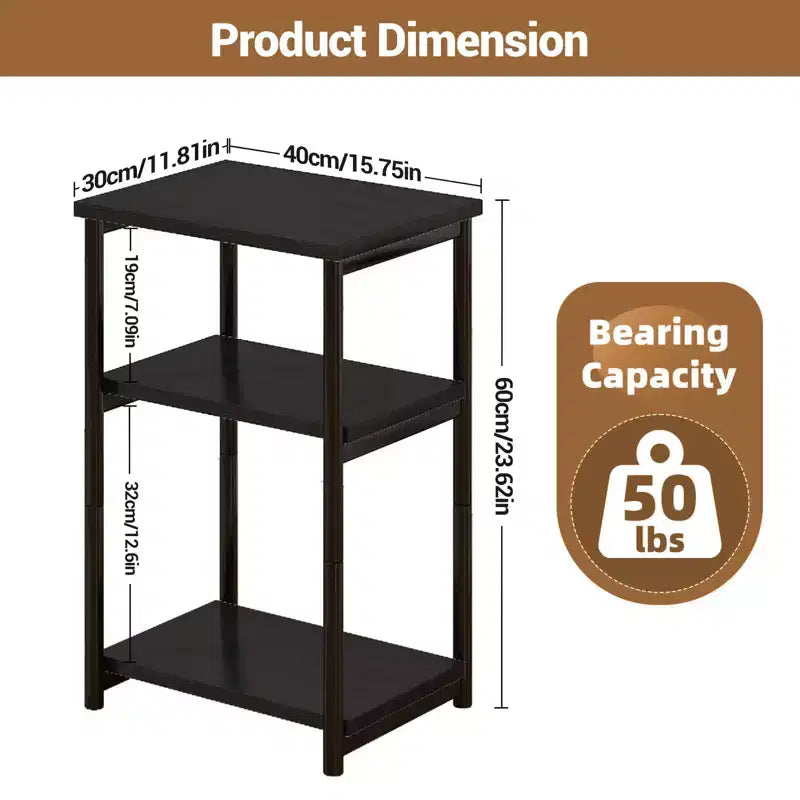 Table d'appoint de canapé moderne en bois étroite