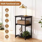 Table d'appoint de canapé moderne en bois étroite