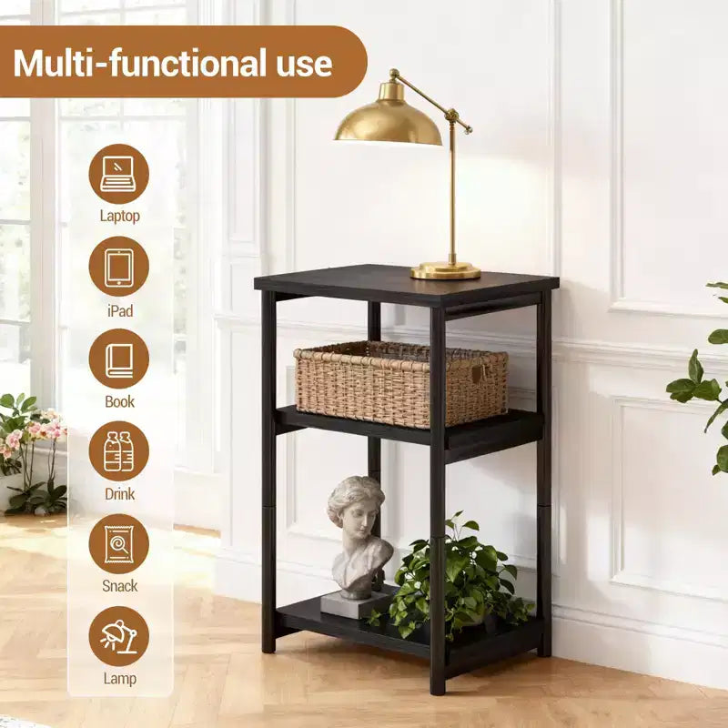Table d'appoint de canapé moderne en bois étroite