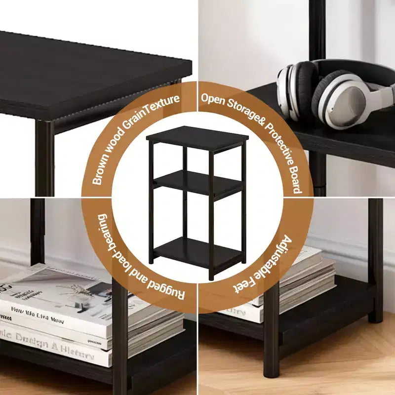 Table d'appoint de canapé moderne en bois étroite