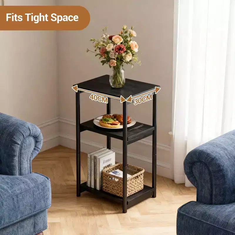Table d'appoint de canapé moderne en bois étroite