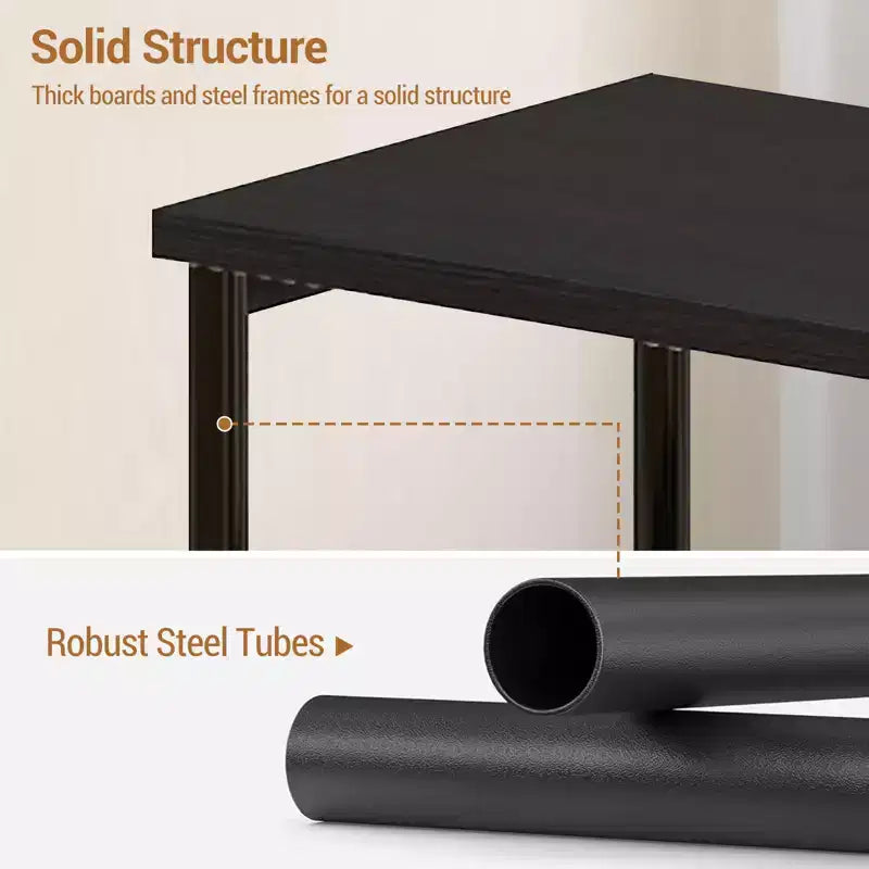 Table d'appoint de canapé moderne en bois étroite