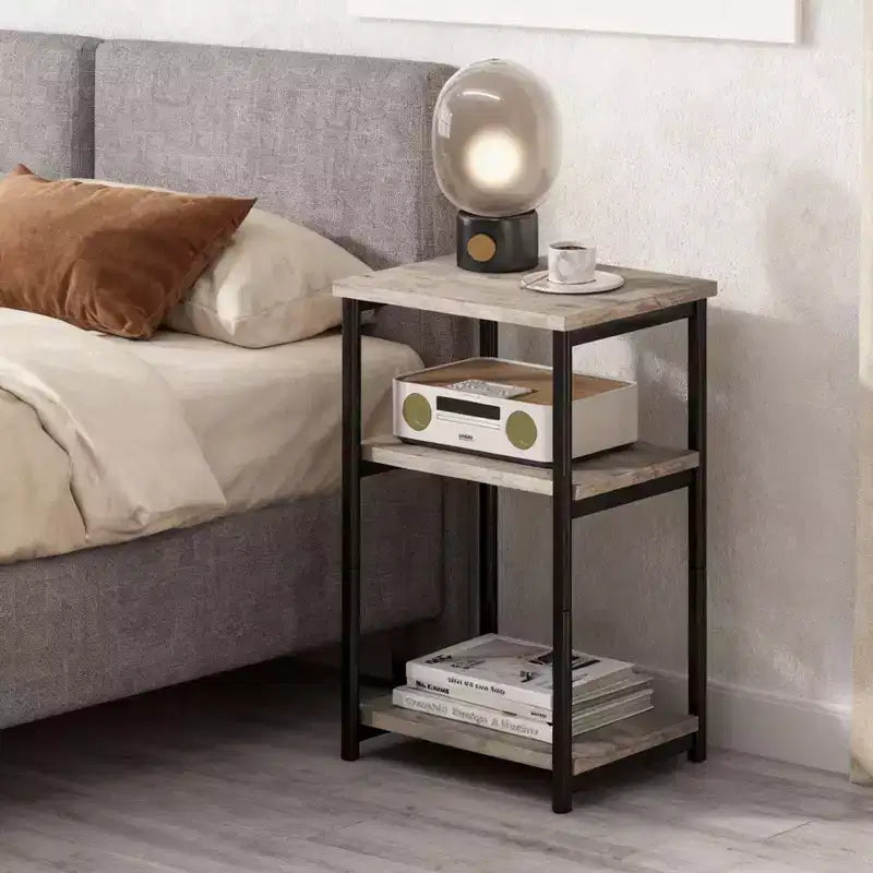 Table d'appoint de canapé moderne en bois étroite