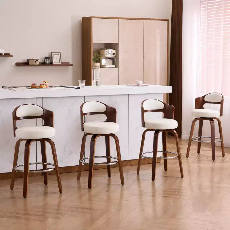Tabourets de bar pivotants en similicuir