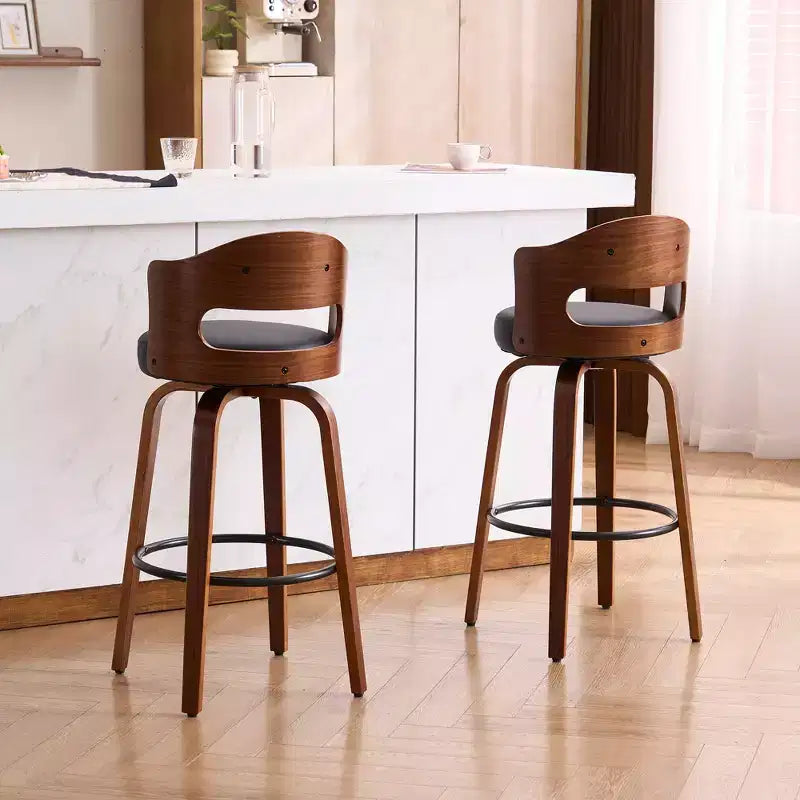 Tabourets de bar pivotants en similicuir
