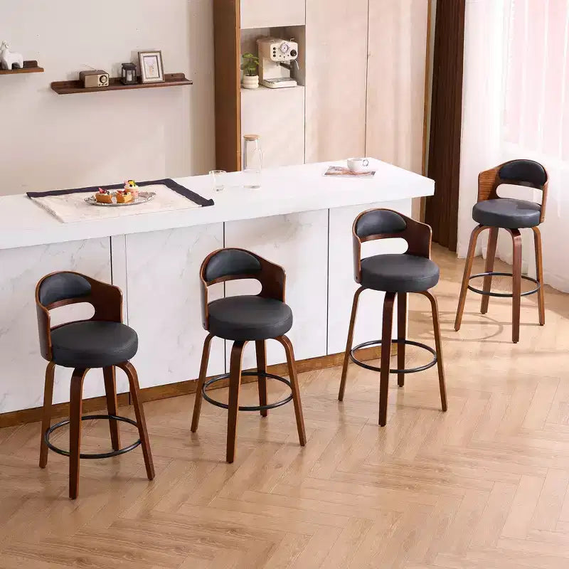 Tabourets de bar pivotants en similicuir