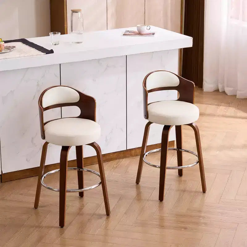 Tabourets de bar pivotants en similicuir