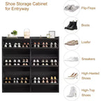 Meuble à chaussures avec tiroirs basculants en bois caché