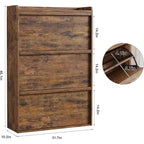 Meuble à chaussures avec tiroirs basculants en bois caché