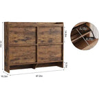 Meuble à chaussures avec tiroirs basculants en bois caché