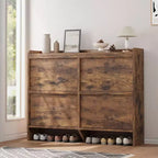 Meuble à chaussures avec tiroirs basculants en bois caché