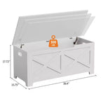 MDF Decorative Storage Stool 39.4 inches - Decorative storage unit stylish footstool uniquely shaped legs multi-functional storage solution.
