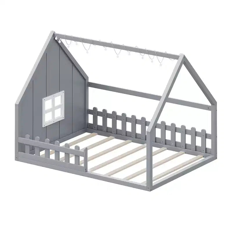 Lit au sol pour enfants en bois