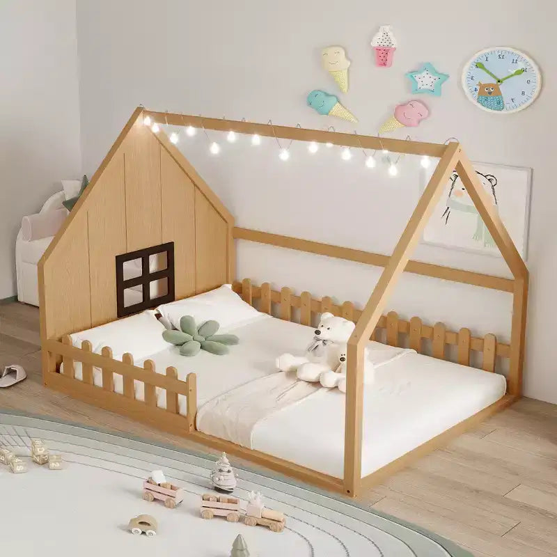 Lit au sol pour enfants en bois