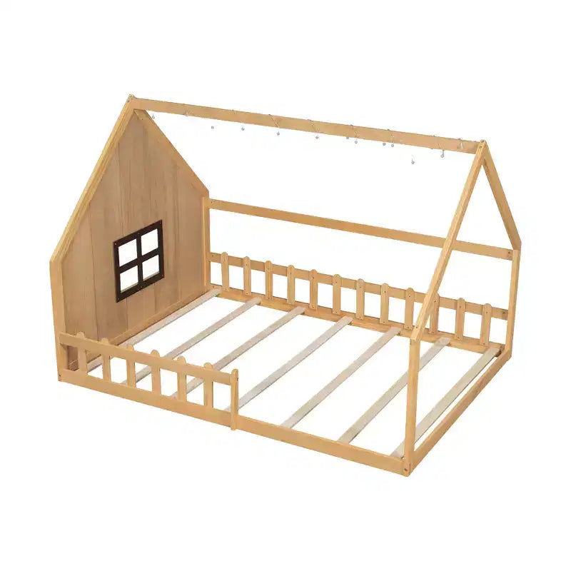 Lit au sol pour enfants en bois