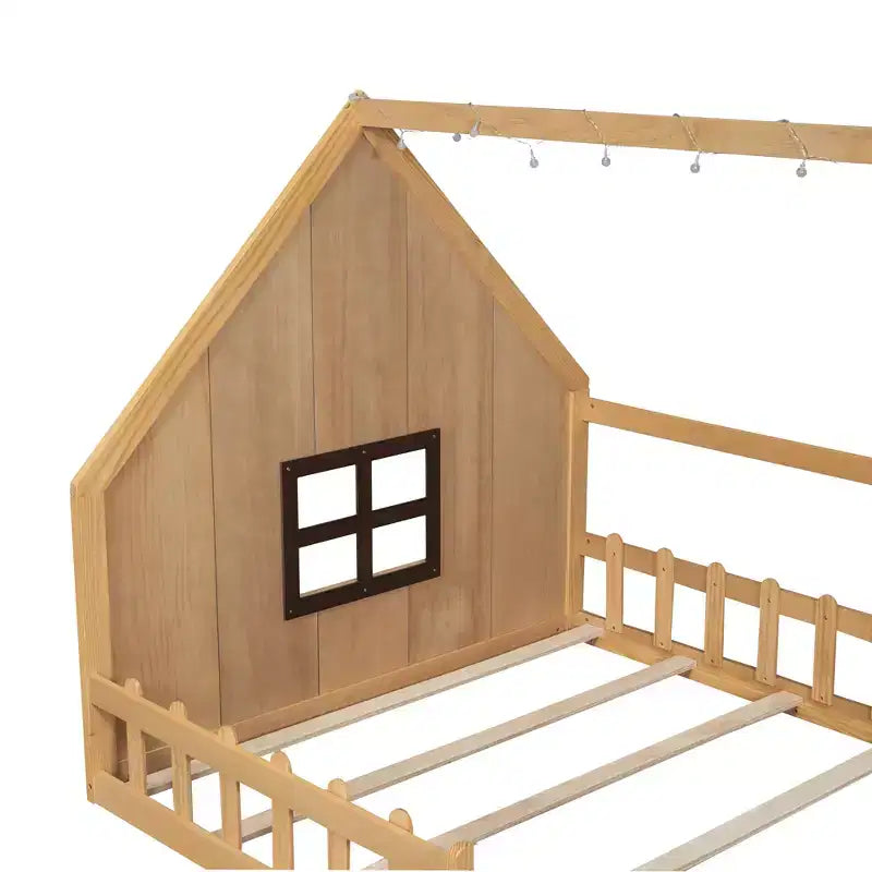 Lit au sol pour enfants en bois