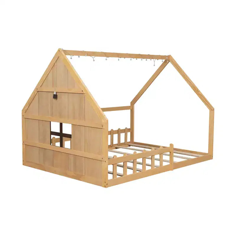 Lit au sol pour enfants en bois