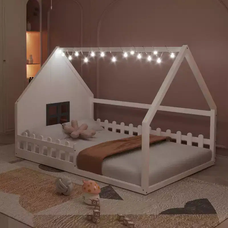 Lit au sol pour enfants en bois