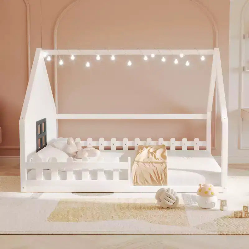 Lit au sol pour enfants en bois