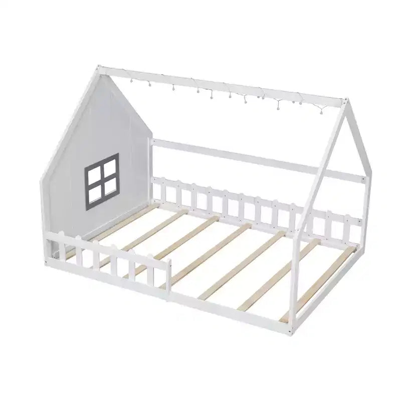 Lit au sol pour enfants en bois