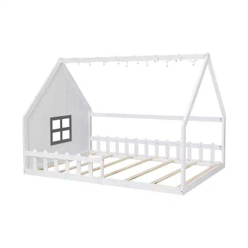 Lit au sol pour enfants en bois