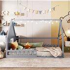 Lit au sol pour enfants en bois