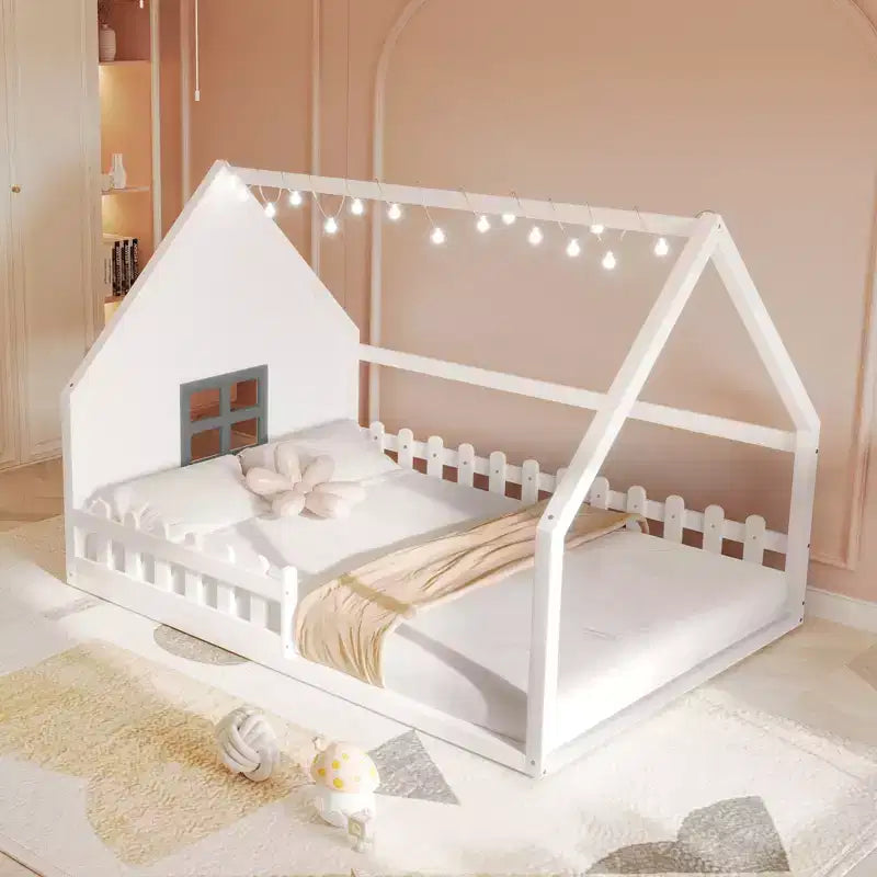 Lit au sol pour enfants en bois