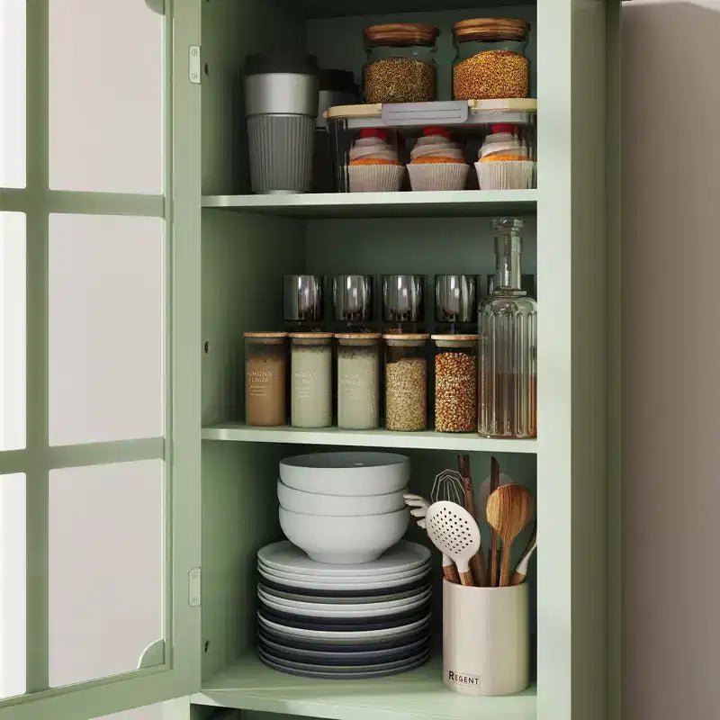 Armoire de cuisine avec portes vitrées